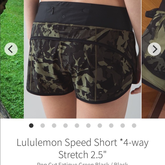 Lululemon Speed Short Sz 10 VEUC‎ Pop Cut Fatigue - Picture 7 of 9